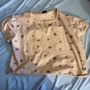 Vibe N bee and flower crop top